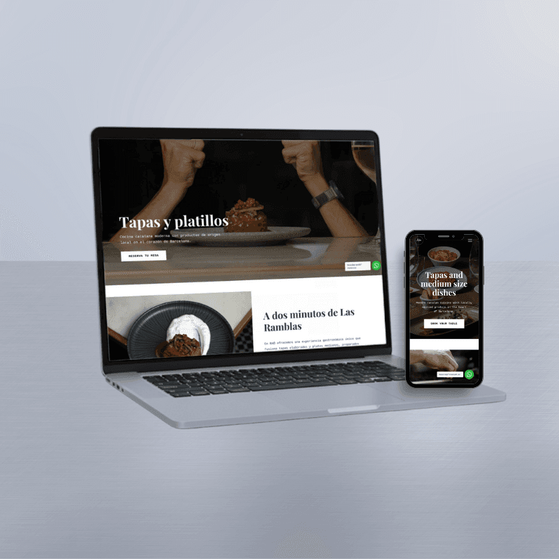 Rao & Xera, desarrollo web en WordPress sobre diseño proporcionado